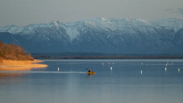 Rudern im Abendlicht – Auf dem Wasser